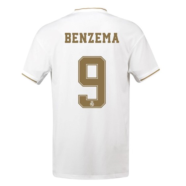 Camiseta Real Madrid NO.9 Benzema 1ª 2019/20 Blanco